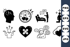 Mental Health Icon Illustration For Wellness Product Image 1