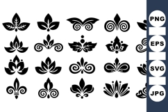 Vintage Fleur De Lis Vector Clipart For Crafts Product Image 1