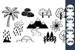 Minimalist Nature Vector Icon Clipart Product Image 1