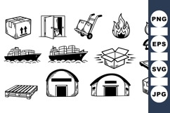 Hand Drawn Shipping And Logistics Icon Product Image 1