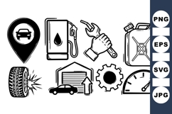 Automotive Repair Icon Vector Clipart For Mechanics Product Image 1