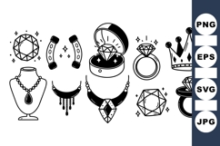 Diamond Jewelry Clipart for Invitation Designs Product Image 1
