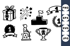Hand Drawn Victory Award Icons Vector Product Image 1