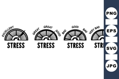 Stress Level Meter Icon Vector Clipart for Crafts Product Image 1