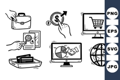 Minimalist Business Icon Line Art Vector Product Image 1