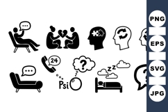 Psychology Therapy Icon SVG Vector for Mental Health Product Image 1