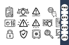 Hand Drawn Security Icons for Risk Management Product Image 1