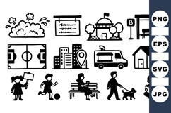 Urban Silhouette Icon Vector For City Designs Product Image 1