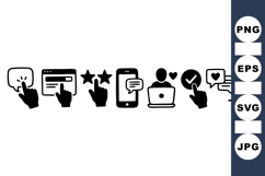 Hand Gesture Icon For Digital Interfaces Product Image 1
