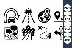 Vector Navigation Icon for Maps and GPS Product Image 1