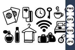 Travel and Hotel Essentials Vector Icon Product Image 1