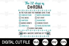 12 Days of Corona SVG, 2020 Christmas, Pandemic, Quarantine Product Image 1