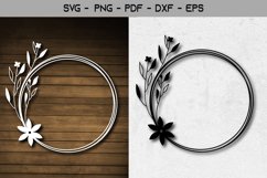 Flower Frame Paper Template Design Product Image 1