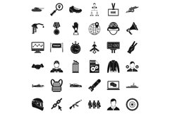 Great victory icons set, simple style Product Image 1