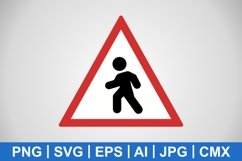 Vector Pedestrian crossing Icon Product Image 1