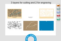 Frankfurt map Svg file for lasers, Glowforge map, Multil Product Image 2