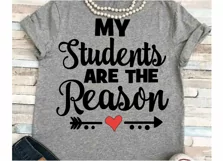 Teacher svg SVG DXF JPEG Silhouette Cameo Cricut math svg iron on My students are the reason Product Image 1