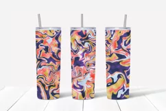 Colorful Marble Foil 20oz Skinny Tumbler Sublimation Designs Product Image 2
