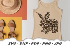 Leopard Print Easter Bunny SVG DXF Cut Files Product Image 9