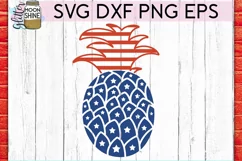 Patriotic Pineapple SVG DXF PNG EPS Cutting Files Product Image 2