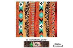 20oz Skinny Tumbler Southwestern Dye Sublimation Design Product Image 2