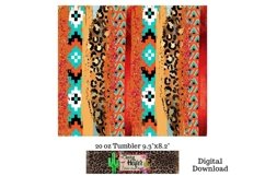 20oz Skinny Tumbler Southwestern Dye Sublimation Design Product Image 2