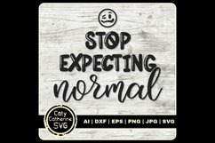 Stop Expecting Normal Funny Quote SVG Cut File Product Image 1