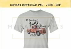 Vintage Junking Vintage Antique Picking Red Truck PNG Clip Product Image 3