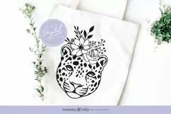 Flower Leopard No.3 SVG Cut File for Cricut and Silhouette Product Image 3