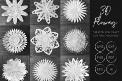 3D Flower SVG Cut Files - Flower SVG - Layered Flower DXF - Free Design of The Week Product Image 1