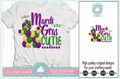 Mardi Gras Cutie SVG Kid Svg Png DXF cut file NOLA AL Product Image 1