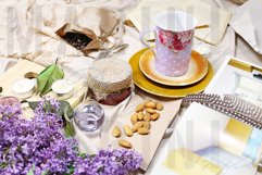 Feminine Desktop Mockup, Floral vintage stock photo 747 Product Image 1