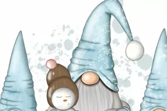 Let It Snow Winter Gnomes Sublimation Christmas Png Design Product Image 3