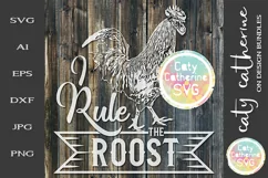I Rule The Roost I Rule The Rooster Couples Matching SVG Product Image 3