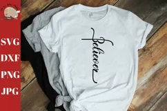 Believer Cross Inspirational Christian Shirt SVG Jesus svg Product Image 1