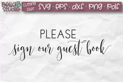 Wedding Sign SVG, Please Sign Our Guestbook SVG, Wedding SVG Product Image 2