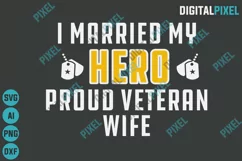 Proud Veteran Wife SVG PNG DXF Circut Cut Silhouette 3 Product Image 2