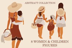 Mother &amp; Children Clipart. Abstract Illustration. Modern Art Product Image 1
