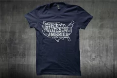 The United States Of America Est 1776 - Typography Maps Product Image 1
