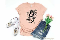 Letter B svg, Monogram font svg, Floral alphabet svg / cut Product Image 2