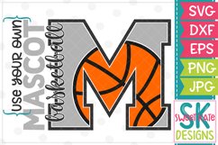 Your Own Mascot M Basketball SVG DXF EPS PNG JPG Product Image 1