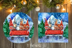 Christmas Gnomes. Christmas Card. Christmas Truck. Product Image 2