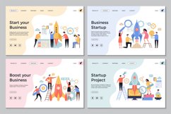 Startup landing pages. Web business sites design templates o Product Image 1
