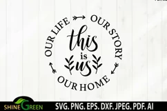 This is Us SVG Round Sign for Home, Family, Farmhouse Product Image 2