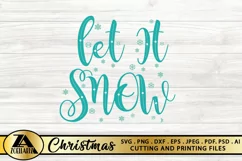Christmas SVG PNG EPS DXF Let It Snow SVG Christmas Quotes Product Image 10
