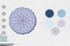 Mandala Flower 3D Layer Template Design Product Image 1