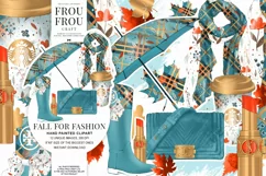Fall Autumn Leaves Fashion Gold Lipstick Clip Art Product Image 1