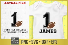 1st Birthday Football SVG, Football Birthday SVG Product Image 1