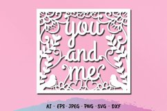 You and Me Papercut SVG Product Image 1