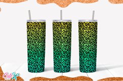 Colorful Leopard 20 Oz. Skinny Tumbler wrap sublimation Product Image 3